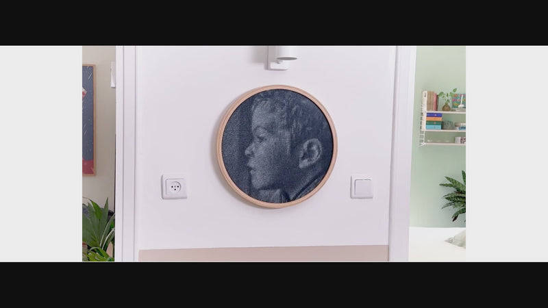 Video of string art on a wall